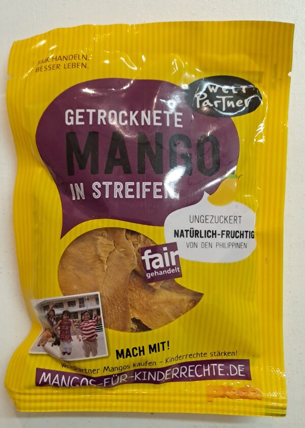 Getrocknete Mango in Streifen